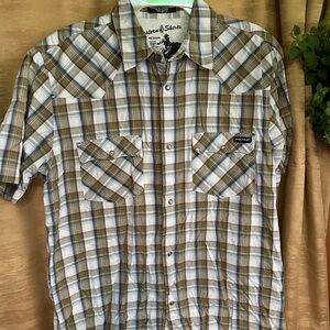VOLCOM western shirt with pearl buttons, men's medium, washed but never worn